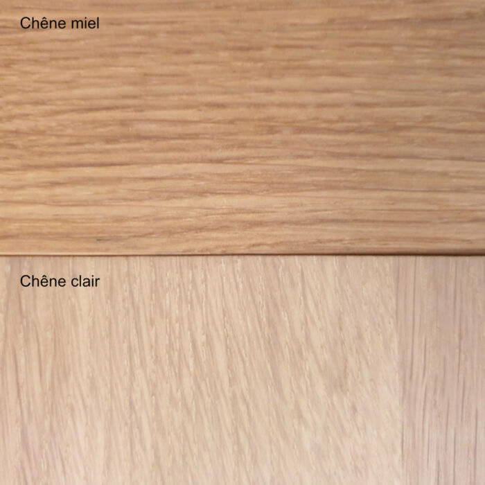 Chêne clair vs chêne moyen