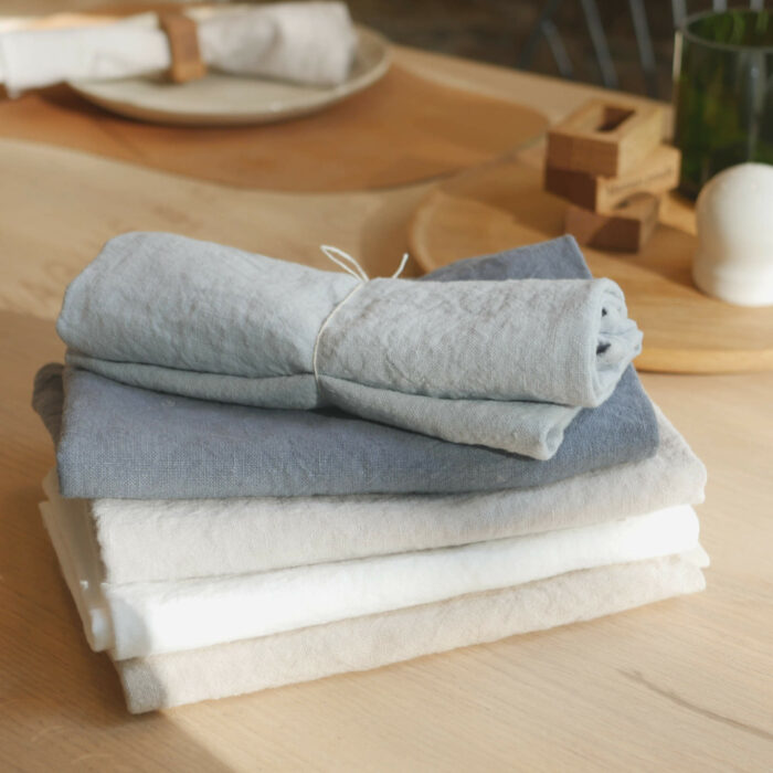 Torchon en lin made in france, fabriqué par couleur chanvre - linatelier