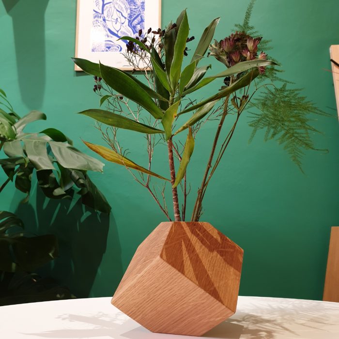 vase chene cubik-creation-design-ebeniste- l'INATELIER Nantes