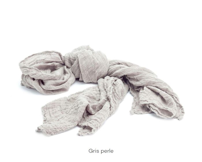 Chèche_Echarpe_scarf_couleur chanvre_Gris perle_L'Inatelier_Nantes_mode homme_femme_textile