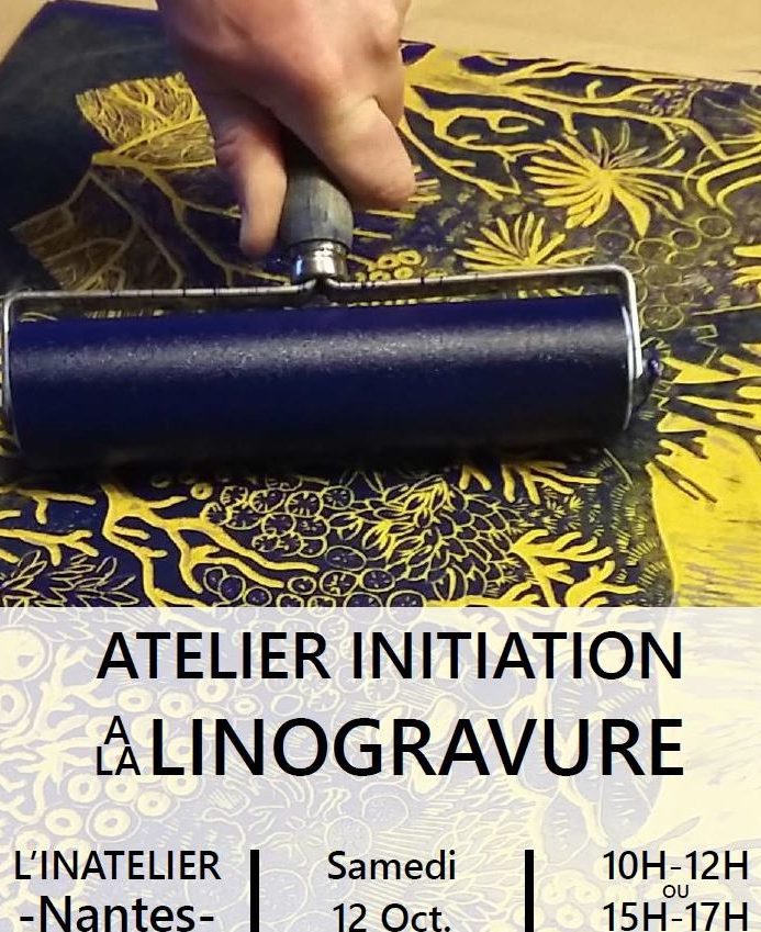 atelier linogravure morgane chouin L'inatelier Nantes_Affiche octobre