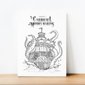 Carrousel des mondes marins_affiche carrousel -Geoffrey Berniolle_illustration_ studio mâtcha - nantes - linatelier - _poster_cadre_décoration_mur_intérieur