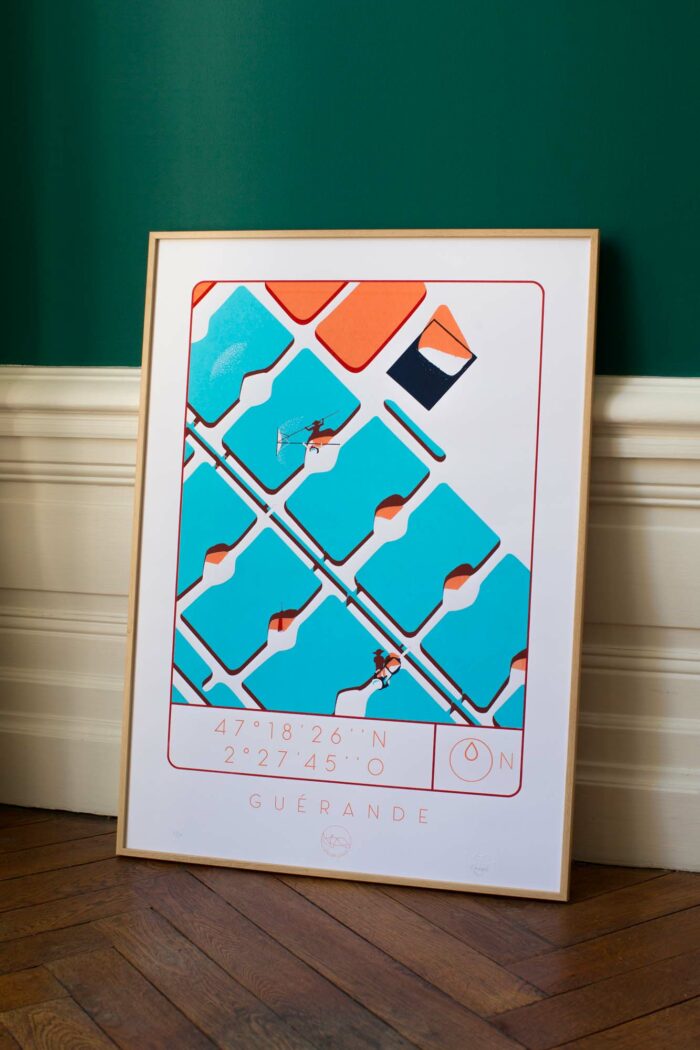Affiche Marais Salants de Guérande - Atelier Lugus
