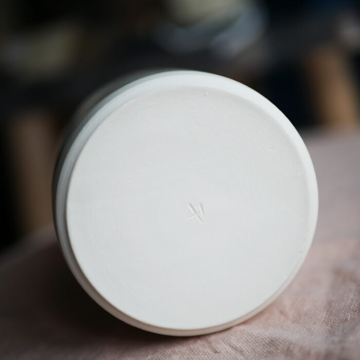 soliflore en porcelaine blanc_ &_Or_ambre_ceramique_l'inatelier_5