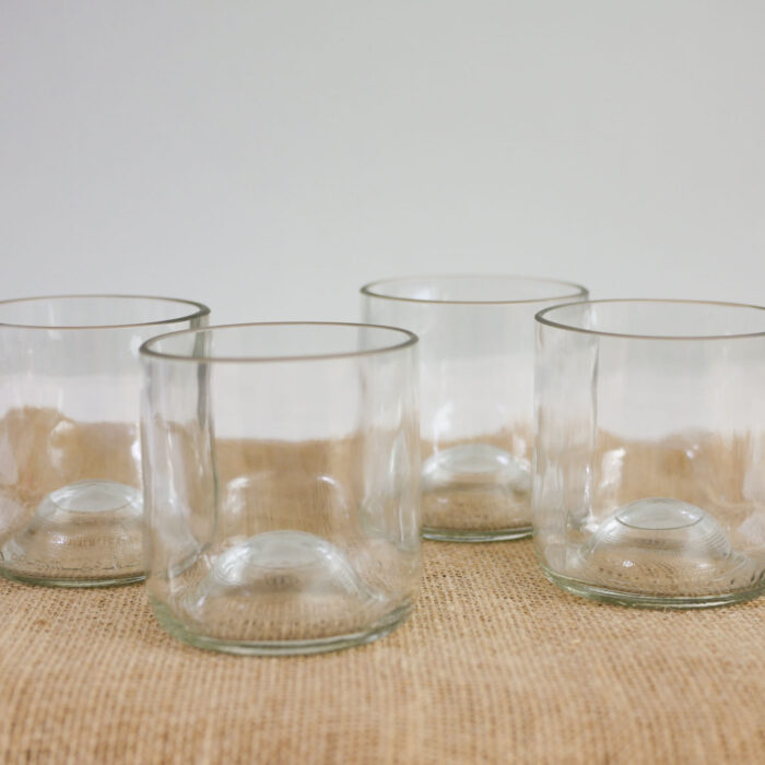 verres de table-blanc-bouteille-de-vin-recyclé-design-recyclage-verre-à-eau-transparent-repas-apéritif