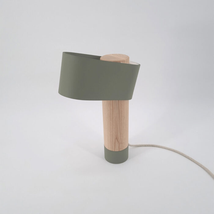 lampe de bureau-éco-conçu-fabrication française-lumière-Pando_skog-bois-led-lampe-d'appoint-vert Olive