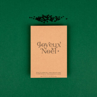 Joyeux noël- carte de voeux - graine à planter- fête - carte cadeau-kraft- naturel-made in france