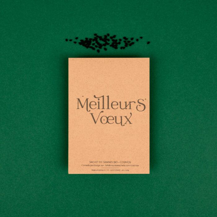 Meilleurs voeux- carte de voeux-graine à planter-fête-cadeau de table-kraft- naturel-fabrication française2
