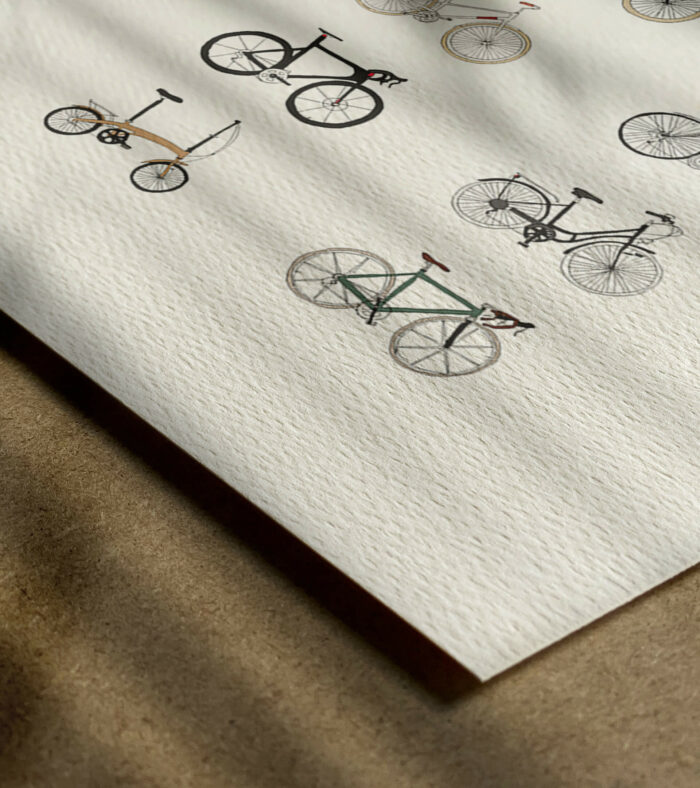 memory-affiche-velo-papier-d'art-50x70cm-cyclistes-nantes-déco-décoration-linatelier-détail