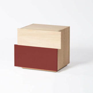 chevet en bois-tiroir-rangement-couleurs-personnalisable-decalage-drugeot manufacture-déco-chambre-carrée