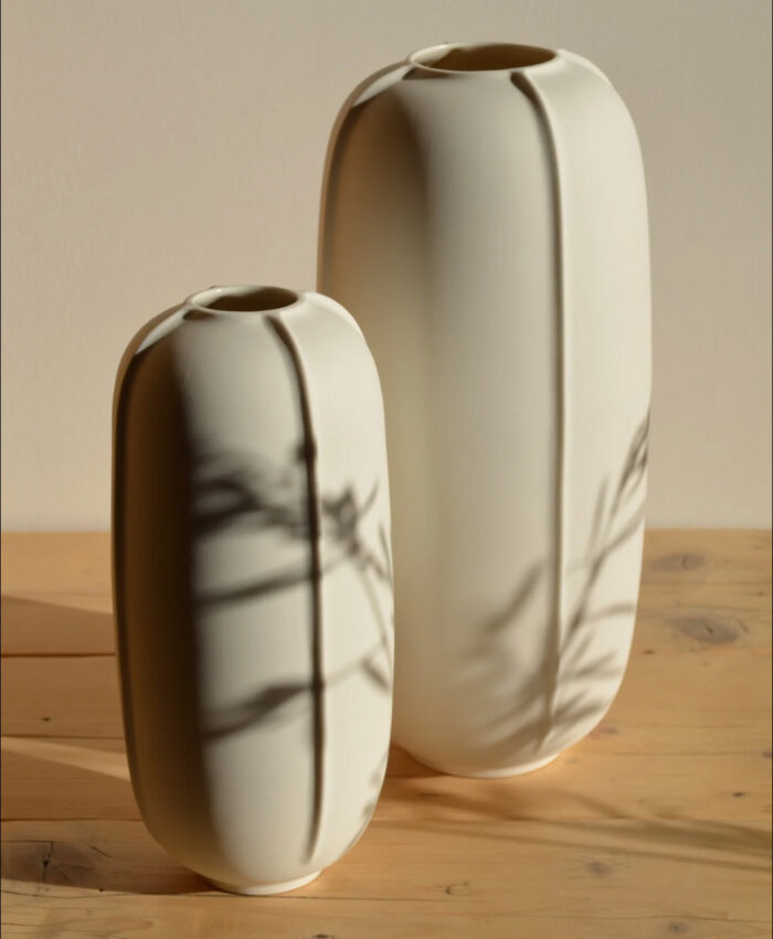 vase en porcelaine blanche