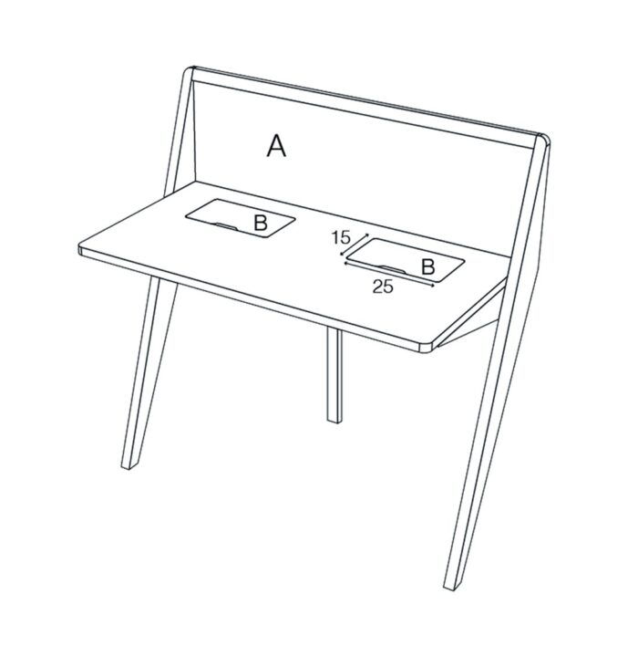 Bureau console en bois COMPAS - Drugeot