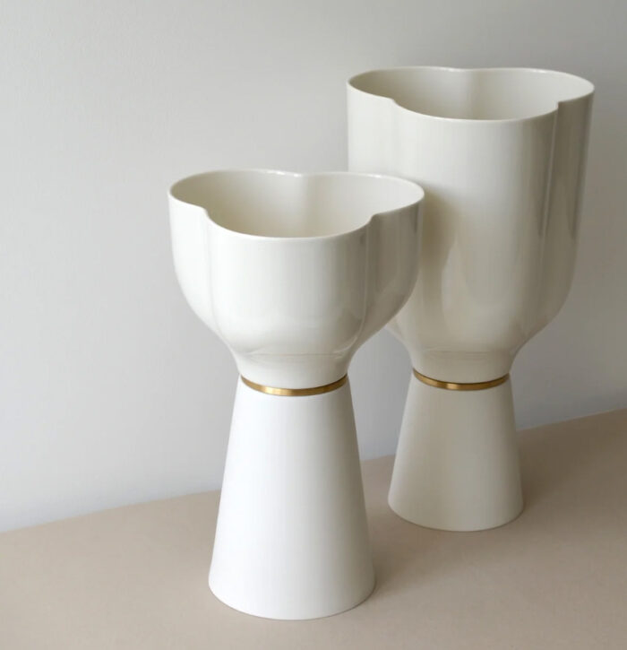 Lampe en porcelaine blanche