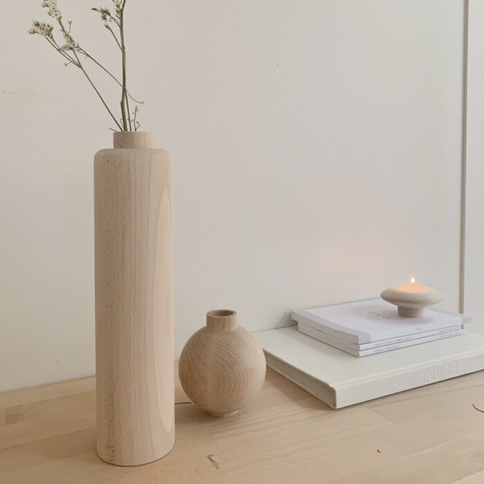 duo vases en bois