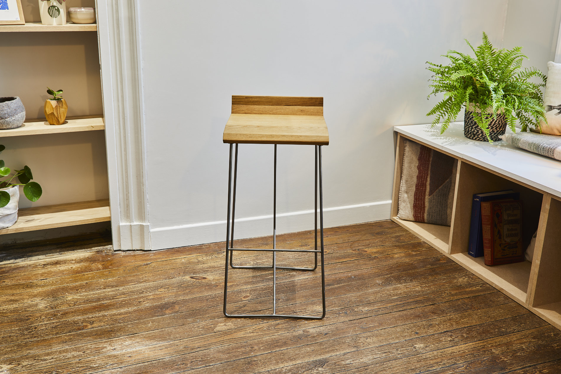 Tabouret de bar en chêne - Zig – Image 3