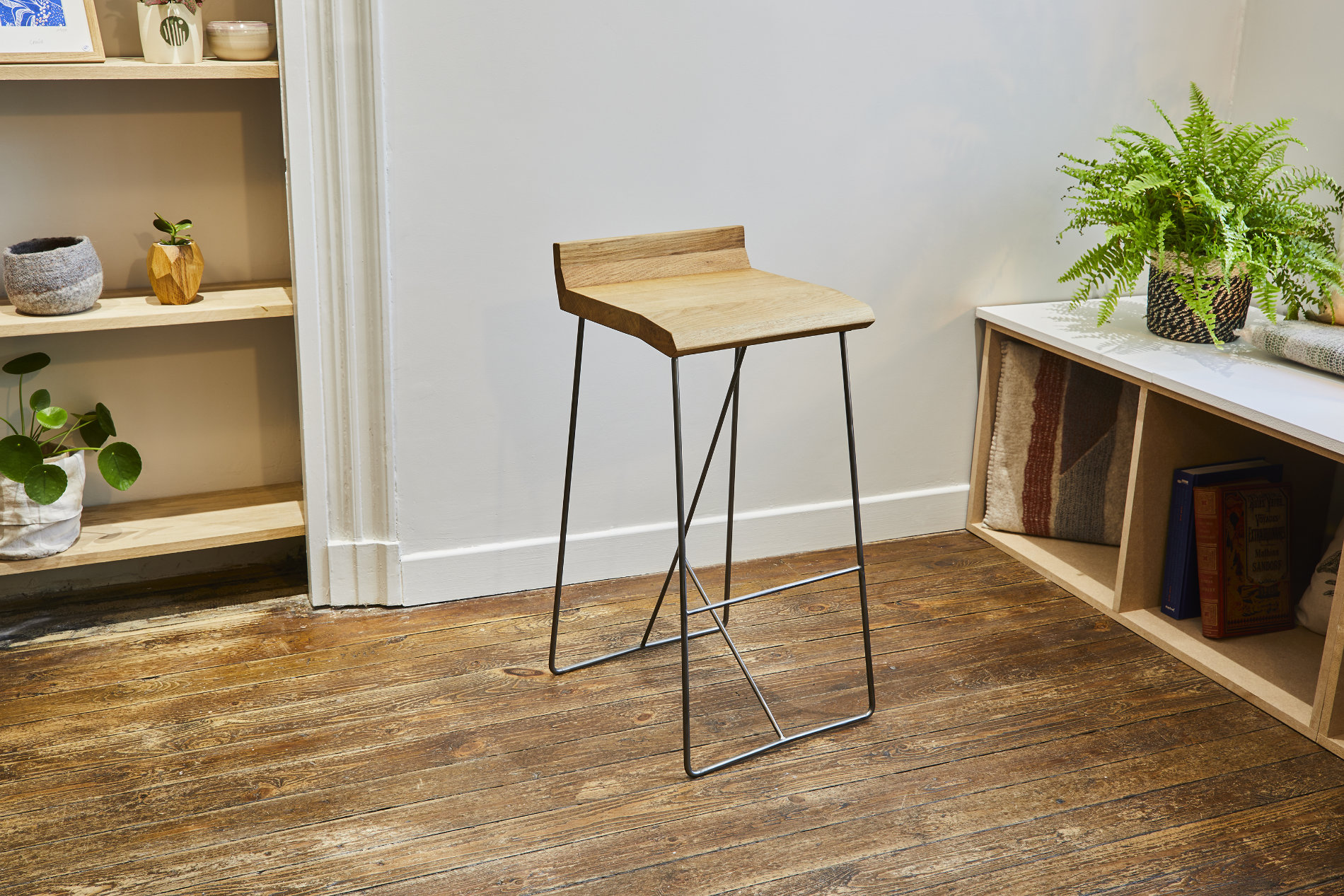 Tabouret de bar en chêne - Zig – Image 5