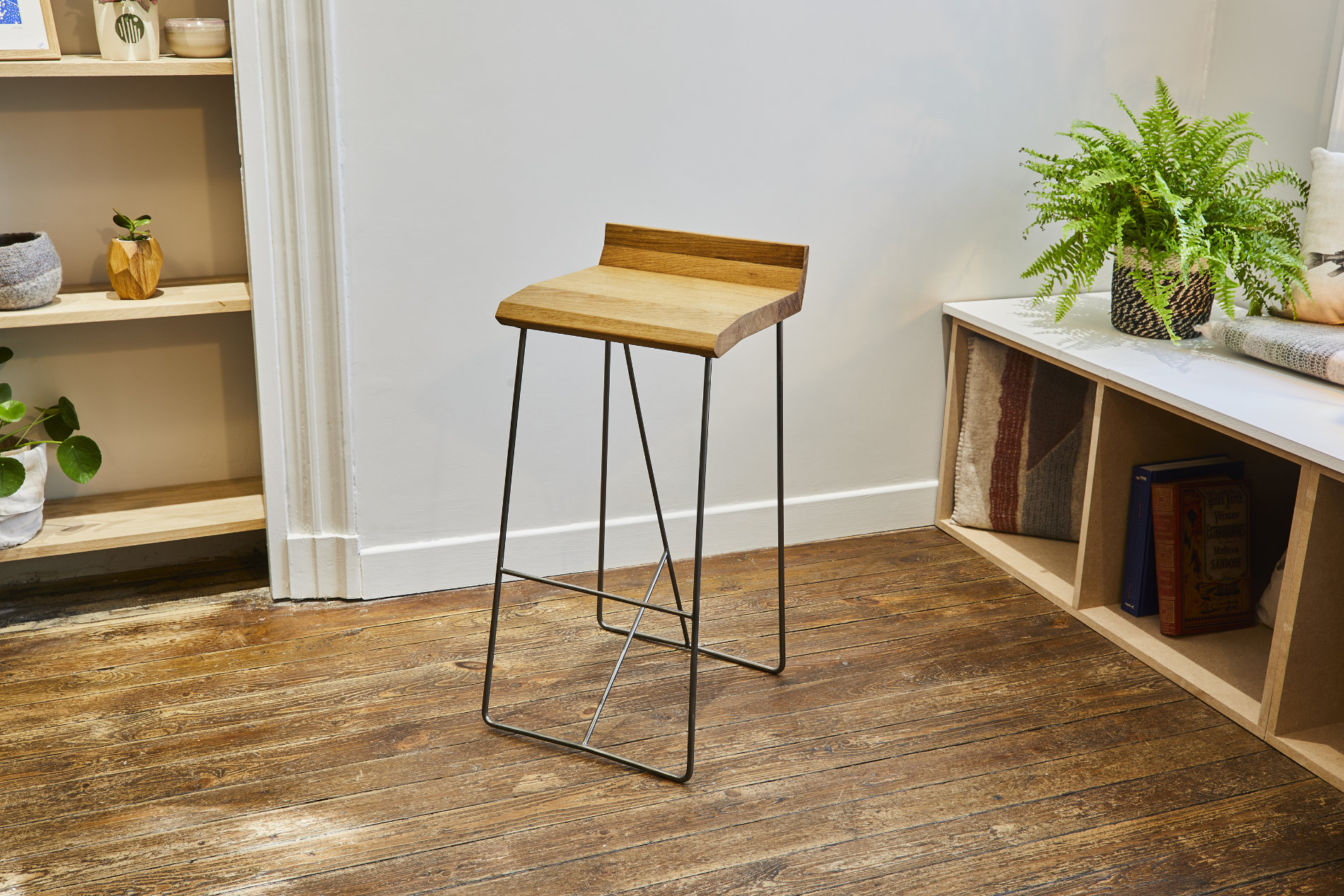 Tabouret de bar en chêne - Zig – Image 4