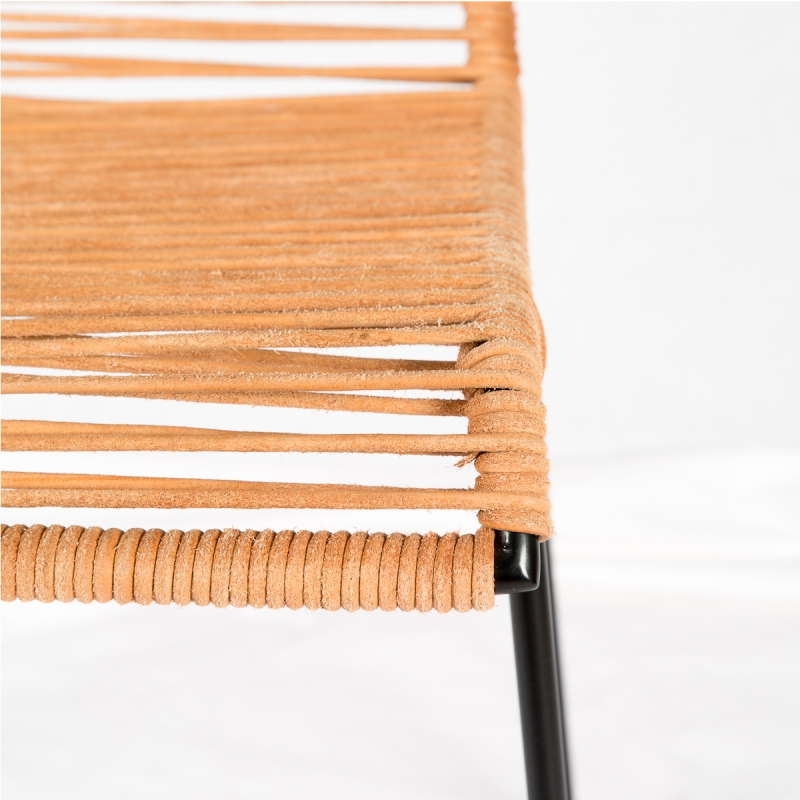 Chaise Mazunte tressage cuir BOQA l'INATELIER nantes