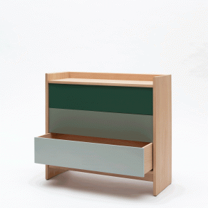 Commode Bric - Drugeot Manufacture - 3 tiroirs - L'Inatelier Nantes - zoom tiroir 3 ouvert