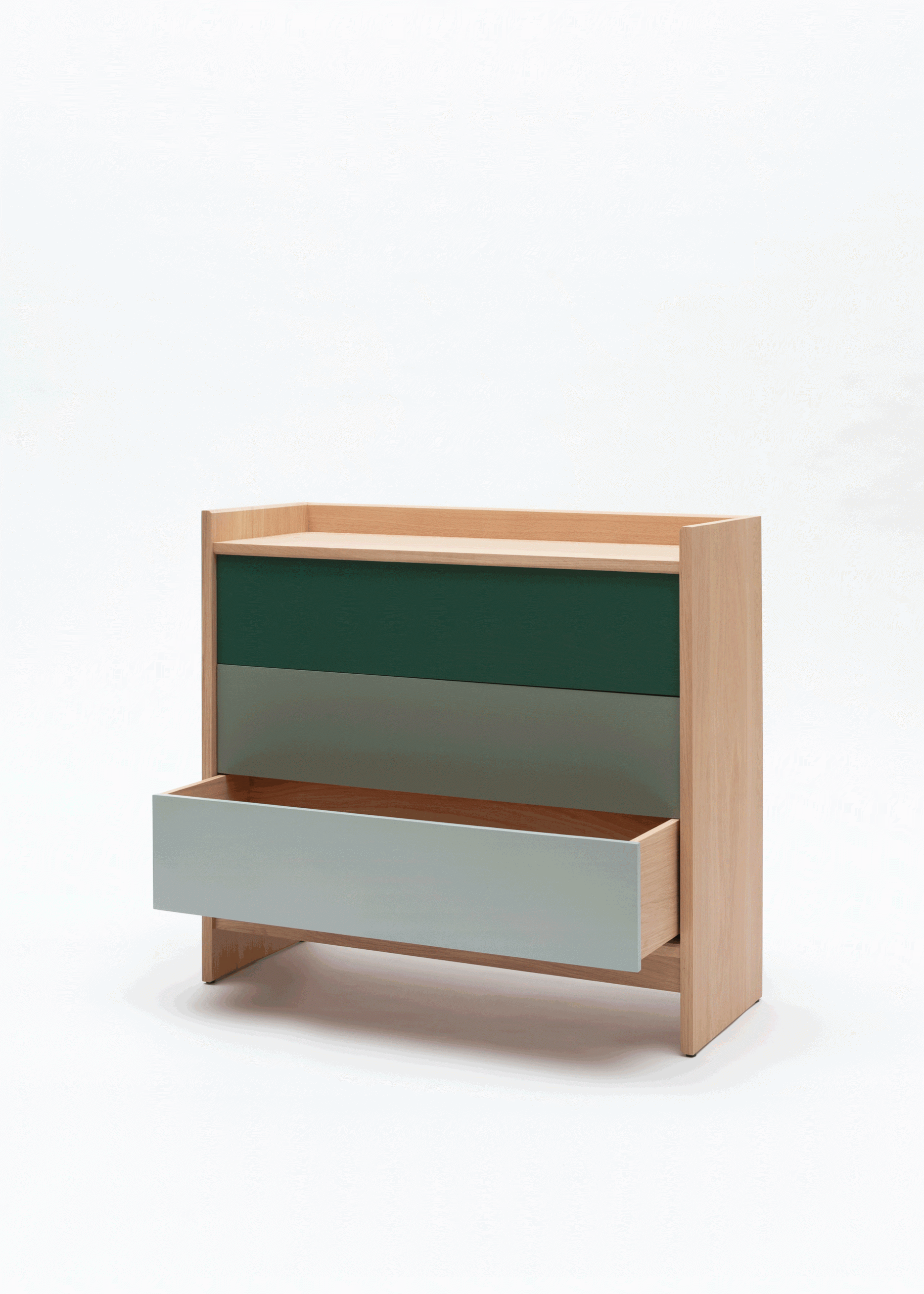 Commode Bric - Drugeot Manufacture - 3 tiroirs - L'Inatelier Nantes - zoom tiroir 3 ouvert