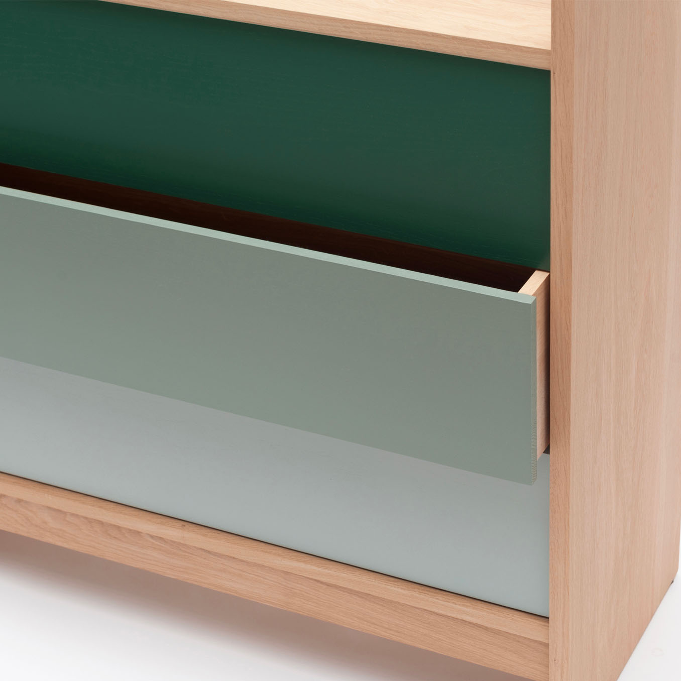 Commode Bric - Drugeot Manufacture - 3 tiroirs - L'Inatelier Nantes - zoom tiroir 2 ouvert