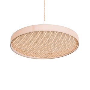 suspension cannage Eclipse : Suspension Eclipse 80 et eclipse 50, luminaire cannage An°So Design L'Inatelier Nantes Déco Design et Artisanat français