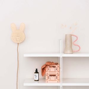LAMPE_suspension_lapin_cannage_enfant_anso design_Anne-sophie Boucard_L'INATELIER_nantes_boutique déco_décoration_luminaire_mobilier_artisanat_français_contemporain_en situation-éteinte-chambre bébé