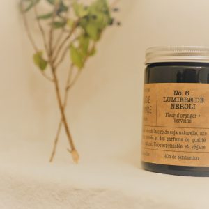 La bougie herbivore - n°6 Lumière de Néroli - Fleur d'oranger verveine - L'Inatelier - Naturelle- cire de soja - Végan