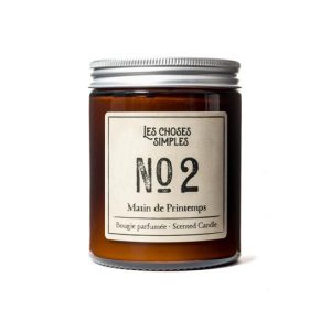 Bougie parfumée N°2 - Les choses simples - Matin de printemps -140gr - 40h- bougie parfumée - made in france - fabrication artisanale - parfum grasse - naturel - cire -nantes- L'Inatelier- boutique décoration