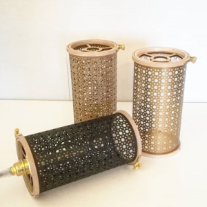lampe_baladeuse_cannage_trio_noir_doré_kraft_l'inatelier_nantes_boutique déco_studio Matcha_berniolle_led_papier_madeinfrance_fabriqué en bretagne_handmade_artisanat_luminaire_salon_chevet_chambre