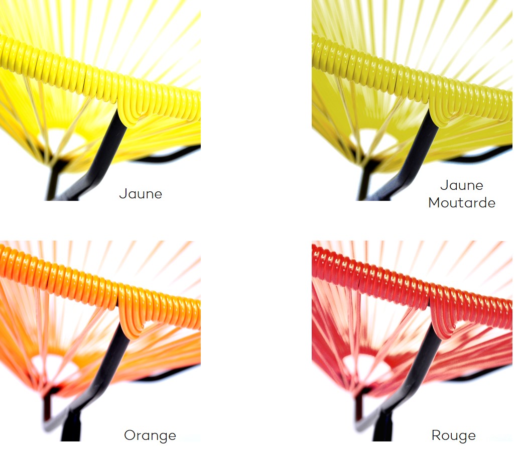 Fauteuil acapulco_exterieur_boqa_polyvinyl_déco_terrasse_jardin_nantes_L'Inatelier_couleur_jaune_orange_rouge