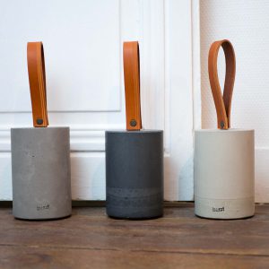 Cale porte béton et cuir