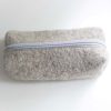 Trousse de toilette cube_feutre de laine_naturel_Heloise levieux_L'Inatelier_made in France_Nantes_déco_salle de bain_voyage_rectangulaire_trousse_zip_cadeau homme