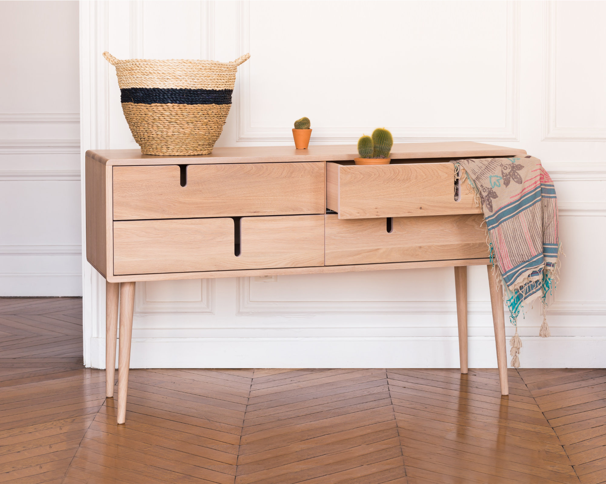 Buffet goutte _ L'Inatelier Nantes_chene massif_made in france_artisanat_bois_rangement_tiroir_décoration_meuble_fabrication française_by Cactus_