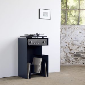 Meuble de rangement platine et vinyles en métal – JEUSTENE- Blanc - Gaelle Pinel_nantes_l'Inatelier_made in france_artisanat contemporain_fait main_décoration_intérieur_l'Inatelier_Rennes