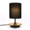 LAMPE-de chevet-CHANDELIER-NOIR-KNGB-creation-design-luminaire-made-in-france-artisanat-français-pièce-numérotée-bois-massif-cuir-coton-chambre-décoration-linatelier-nantes-boutique-décoration-intérieur-lumière-contemporain-écoresponsable-led-coté-marron