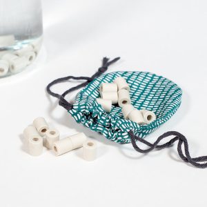Pochon de perles de céramique x15
