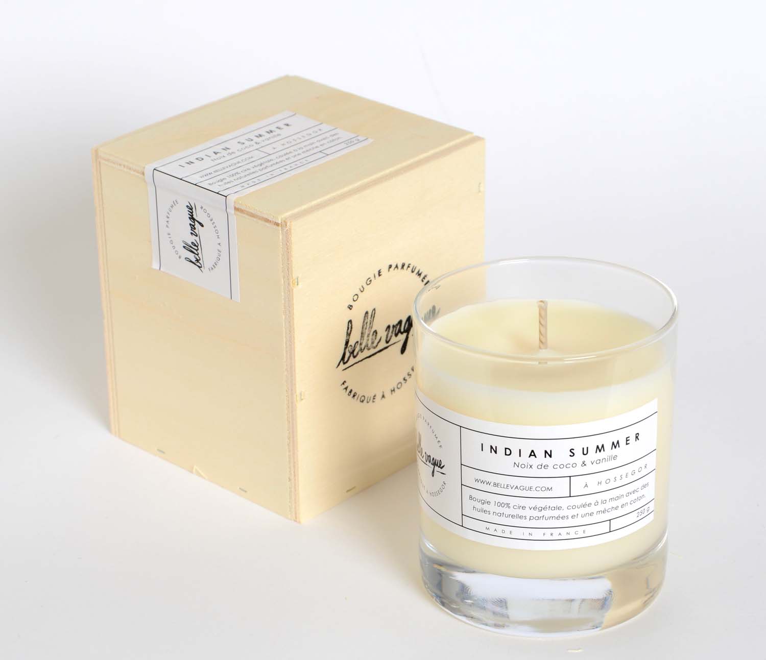 Bougie à la cire de soja 250 Gr- Belle Vague