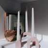 bougeoir en beton zuri gigi rose