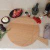 planche à pizza ronde en bois chêne massif kopo