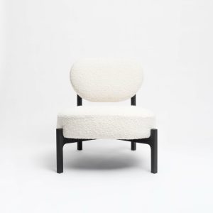Fauteuil chauffeuse en laine bouclée muaje