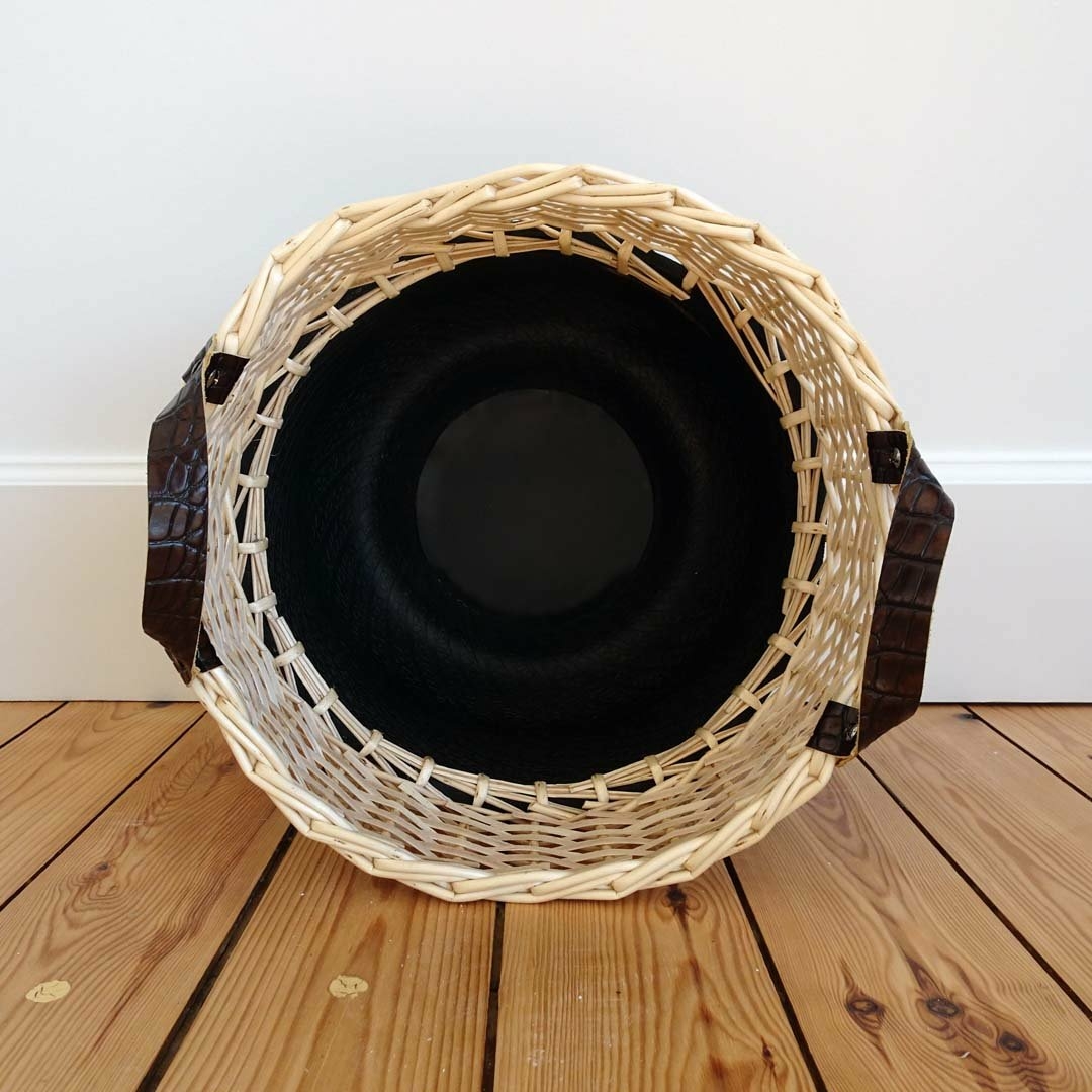 Cache pot en osier & caoutchouc - Vannerie – Image 3