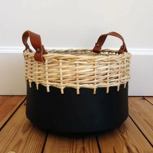 Panier en osier & caoutchouc - Vannerie