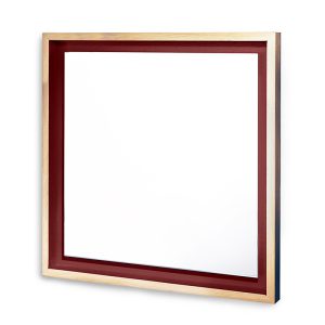 Miroir Carré en bois massif Drugeot Manufacture fond blanc
