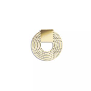 Broche femme dorée - motif cercle
