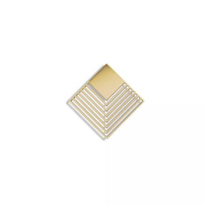 Broche dorée - motif losange