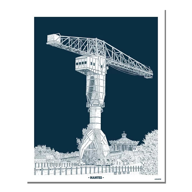 Affiche - Nantes, La grue Titan
