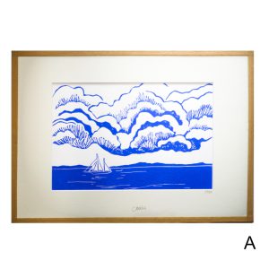 linogravure bateau en mer morgane chouin