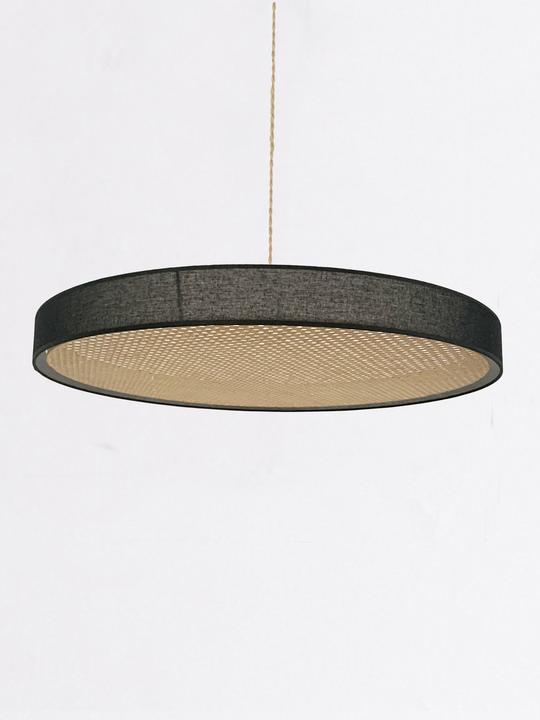Suspension Eclipse 80 et eclipse 50, suspension cannage, luminaire cannage An°So Design L'Inatelier Nantes Déco Design et Artisanat français