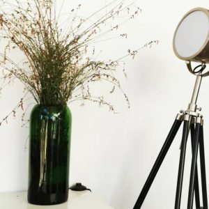 Vase en verre recyclé vert